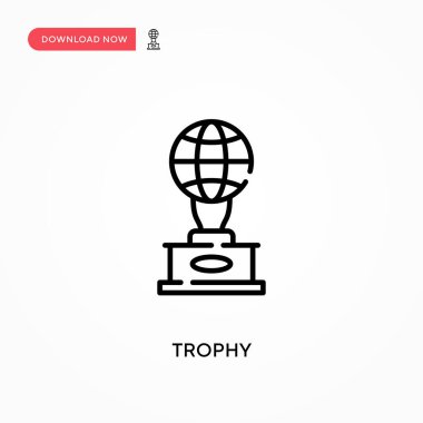 Kupa basit vektör simgesi. Web sitesi veya mobil uygulama için modern, basit düz vektör çizimi