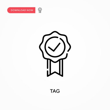 Etiket Basit vektör simgesi. Web sitesi veya mobil uygulama için modern, basit düz vektör çizimi