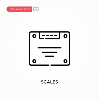 Basit vektör simgesini ölçeklendirir. Web sitesi veya mobil uygulama için modern, basit düz vektör çizimi