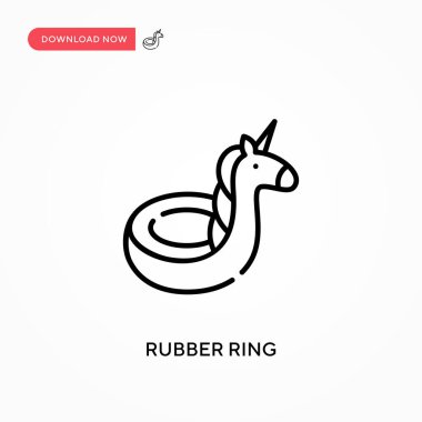 Lastik halka basit vektör simgesi. Web sitesi veya mobil uygulama için modern, basit düz vektör çizimi