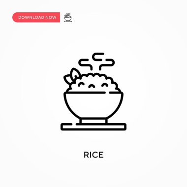 Basit pirinç vektör simgesi. Web sitesi veya mobil uygulama için modern, basit düz vektör çizimi