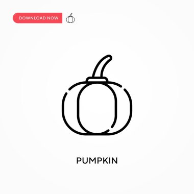 Balkabağı basit vektör simgesi. Web sitesi veya mobil uygulama için modern, basit düz vektör çizimi