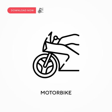 Motosiklet basit vektör simgesi. Web sitesi veya mobil uygulama için modern, basit düz vektör çizimi