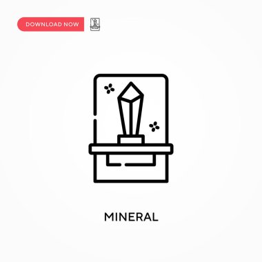 Mineral Basit vektör simgesi. Web sitesi veya mobil uygulama için modern, basit düz vektör çizimi