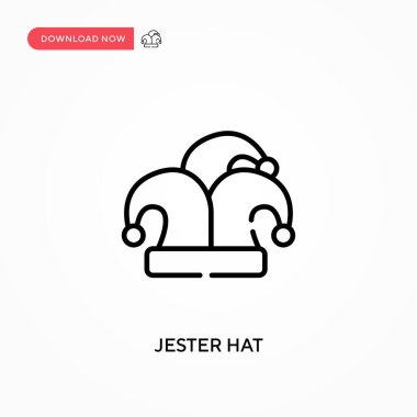 Soytarı şapkası Basit vektör simgesi. Web sitesi veya mobil uygulama için modern, basit düz vektör çizimi