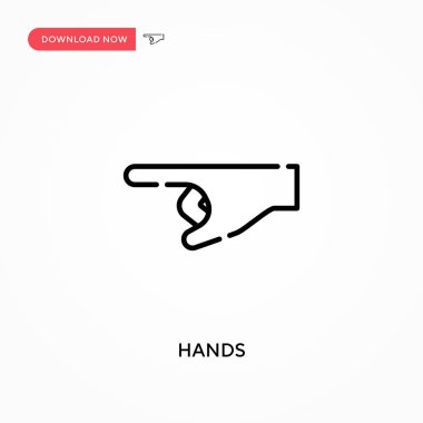 Eller basit vektör simgesi. Web sitesi veya mobil uygulama için modern, basit düz vektör çizimi