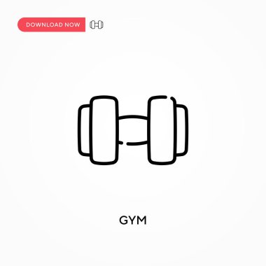 Spor salonu basit vektör simgesi. Web sitesi veya mobil uygulama için modern, basit düz vektör çizimi