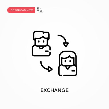 Basit vektör simgesini değiştir. Web sitesi veya mobil uygulama için modern, basit düz vektör çizimi