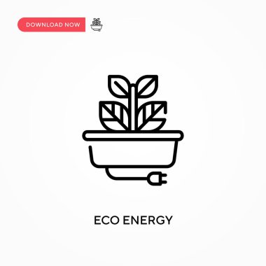 Çevre enerjisi Basit vektör simgesi. Web sitesi veya mobil uygulama için modern, basit düz vektör çizimi