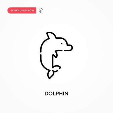 Yunus Basit vektör simgesi. Web sitesi veya mobil uygulama için modern, basit düz vektör çizimi