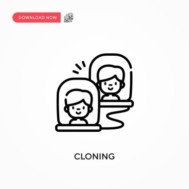 Basit vektör simgesi klonlanıyor. Web sitesi veya mobil uygulama için modern, basit düz vektör çizimi