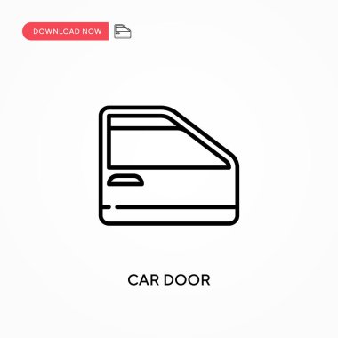 Araba kapısı basit vektör simgesi. Web sitesi veya mobil uygulama için modern, basit düz vektör çizimi