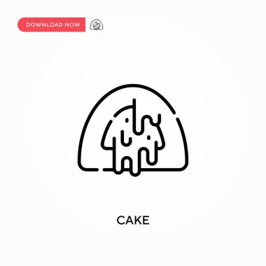 Kek basit vektör simgesi. Web sitesi veya mobil uygulama için modern, basit düz vektör çizimi