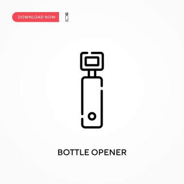 Şişe açacağı basit vektör simgesi. Web sitesi veya mobil uygulama için modern, basit düz vektör çizimi