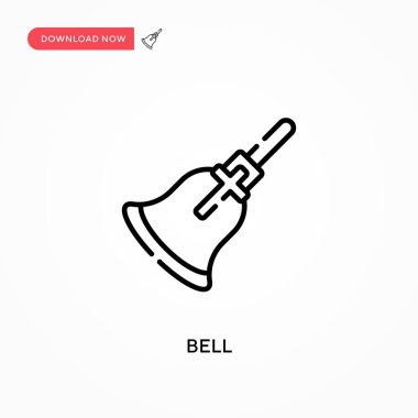 Bell Basit vektör simgesi. Web sitesi veya mobil uygulama için modern, basit düz vektör çizimi