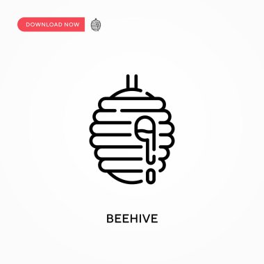 Arı kovanı basit vektör simgesi. Web sitesi veya mobil uygulama için modern, basit düz vektör çizimi