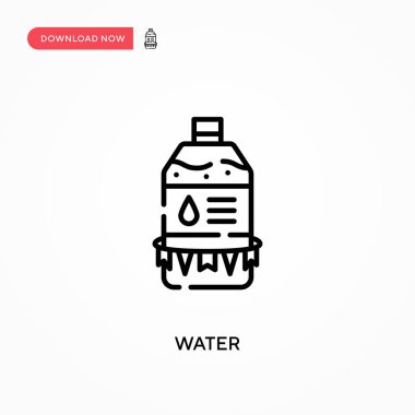 Su basit vektör simgesi. Web sitesi veya mobil uygulama için modern, basit düz vektör çizimi