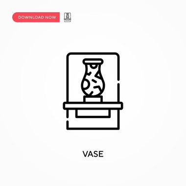 Vazo basit vektör simgesi. Web sitesi veya mobil uygulama için modern, basit düz vektör çizimi
