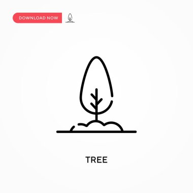 Ağaç basit vektör simgesi. Web sitesi veya mobil uygulama için modern, basit düz vektör çizimi