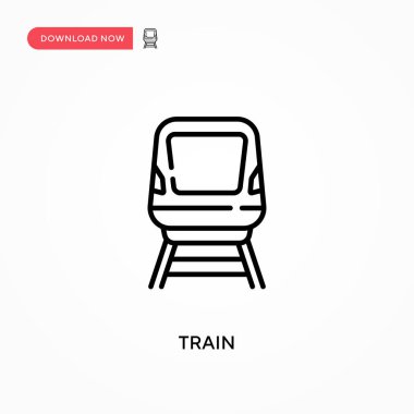 Basit Tren vektör simgesi. Web sitesi veya mobil uygulama için modern, basit düz vektör çizimi