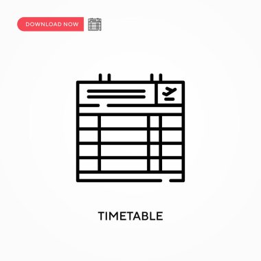 Zaman çizelgesi Basit vektör simgesi. Web sitesi veya mobil uygulama için modern, basit düz vektör çizimi