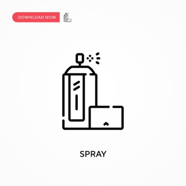 Sprey Basit vektör simgesi. Web sitesi veya mobil uygulama için modern, basit düz vektör çizimi