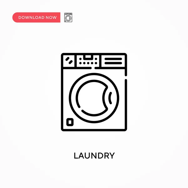 洗衣店简单矢量图标 网站或移动应用程序的现代 简单的平面矢量说明 — 图库矢量图片