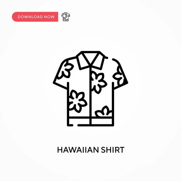 Chemise Hawaïenne Simple Icône Vectorielle Illustration Vectorielle Plate Moderne Simple — Image vectorielle