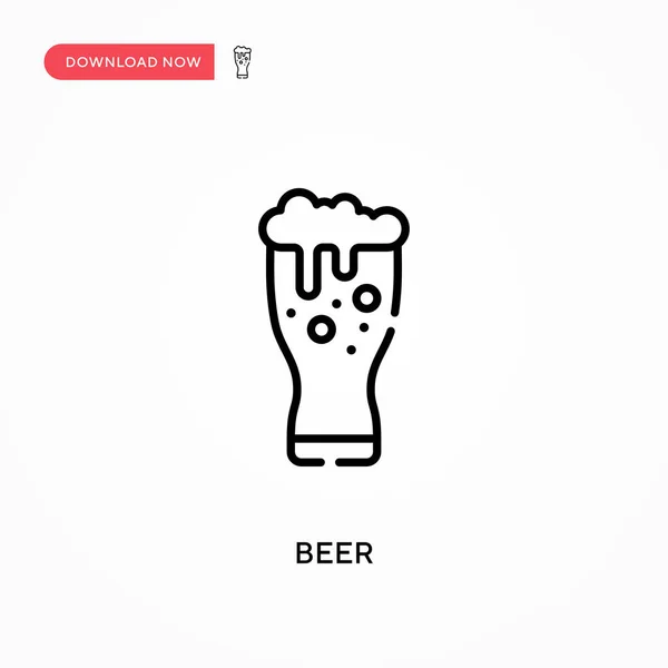 Cerveza Icono Vector Simple Moderno Simple Ilustración Vector Plano Para — Archivo Imágenes Vectoriales