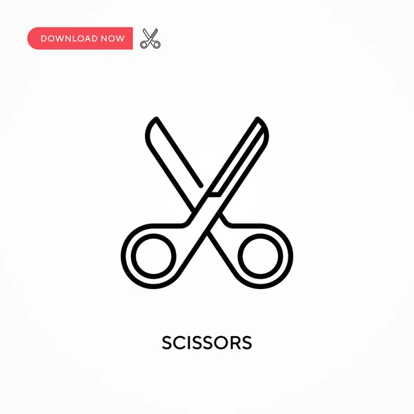 Schere Einfaches Vektor Symbol Moderne Einfache Flache Vektordarstellung Für Website — Stockvektor