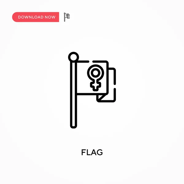 Bandeira Ícone Vetorial Simples Ilustração Vetorial Plana Moderna Simples Para —  Vetores de Stock