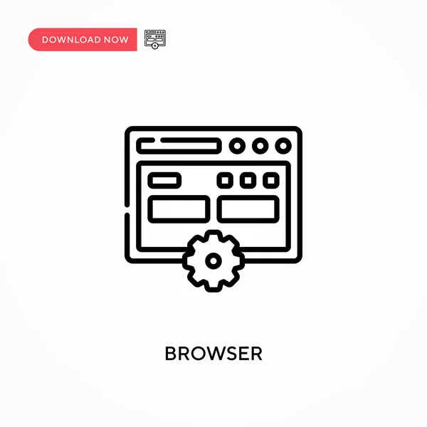 Browser Einfaches Vektor Symbol Moderne Einfache Flache Vektordarstellung Für Website — Stockvektor