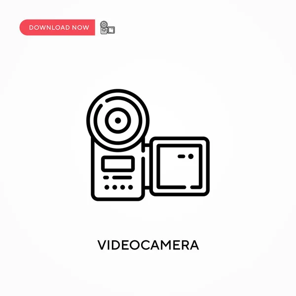 Videocamera Ícone Vetorial Simples Ilustração Vetorial Plana Moderna Simples Para — Vetor de Stock