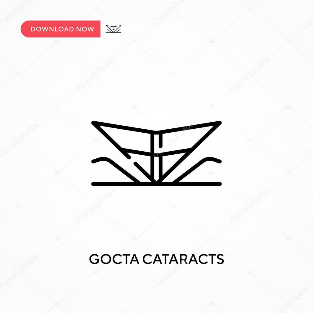 Gocta cataracts Simple vector icon. Modern, simple flat vector illustration for web site or mobile app