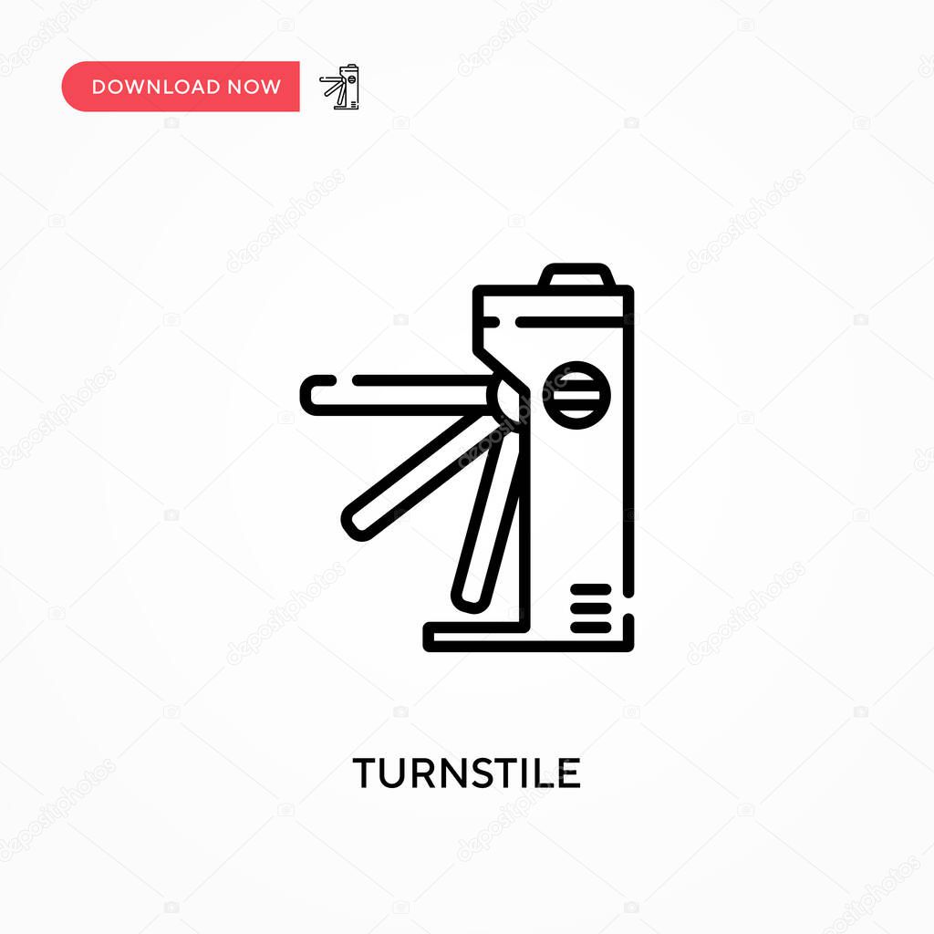 Turnstile Simple vector icon. Modern, simple flat vector illustration for web site or mobile app
