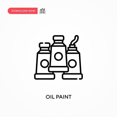 Yağlı boya basit vektör simgesi. Web sitesi veya mobil uygulama için modern, basit düz vektör çizimi