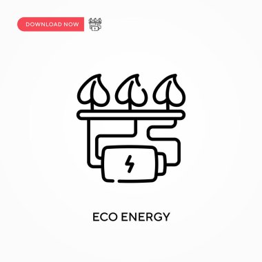 Çevre enerjisi Basit vektör simgesi. Web sitesi veya mobil uygulama için modern, basit düz vektör çizimi