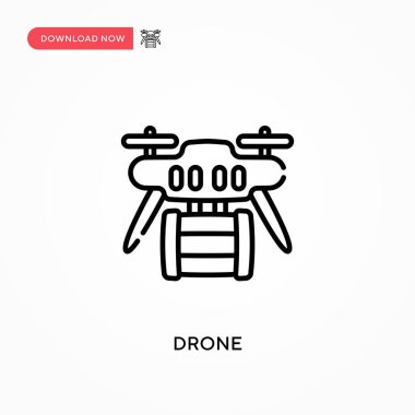 Drone Basit vektör simgesi. Web sitesi veya mobil uygulama için modern, basit düz vektör çizimi