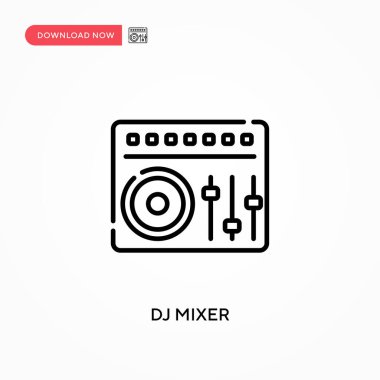 DJ karıştırıcı Basit vektör simgesi. Web sitesi veya mobil uygulama için modern, basit düz vektör çizimi