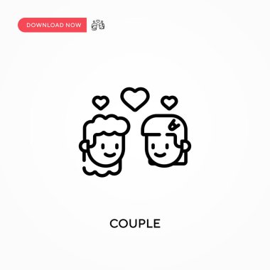 Çift basit vektör simgesi. Web sitesi veya mobil uygulama için modern, basit düz vektör çizimi