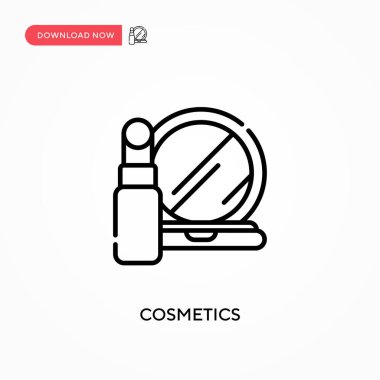 Kozmetik basit vektör simgesi. Web sitesi veya mobil uygulama için modern, basit düz vektör çizimi