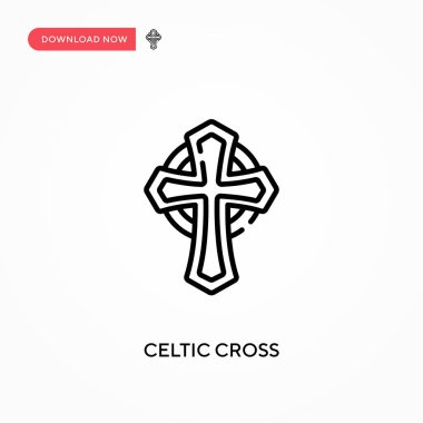 Kelt çapraz Basit vektör simgesi. Web sitesi veya mobil uygulama için modern, basit düz vektör çizimi