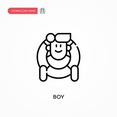 Çocuk basit vektör simgesi. Web sitesi veya mobil uygulama için modern, basit düz vektör çizimi