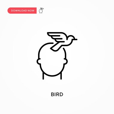 Bird Simple vektör simgesi. Web sitesi veya mobil uygulama için modern, basit düz vektör çizimi