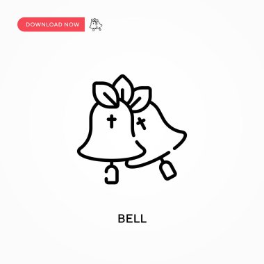 Bell Basit vektör simgesi. Web sitesi veya mobil uygulama için modern, basit düz vektör çizimi