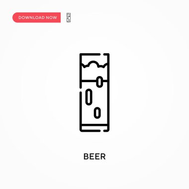 Bira basit vektör simgesi. Web sitesi veya mobil uygulama için modern, basit düz vektör çizimi
