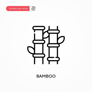 Bambu basit vektör simgesi. Web sitesi veya mobil uygulama için modern, basit düz vektör çizimi