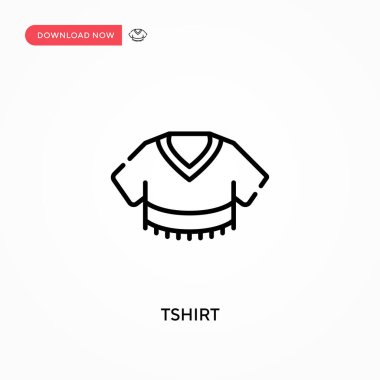 Tshirt Basit vektör simgesi. Web sitesi veya mobil uygulama için modern, basit düz vektör çizimi