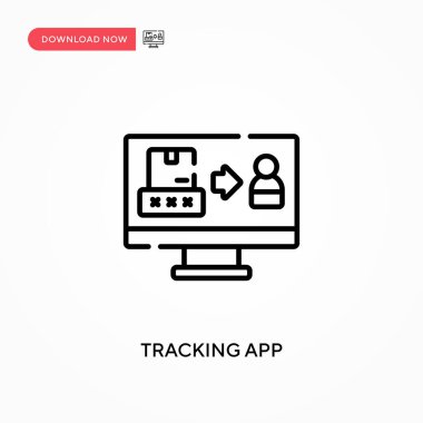 Uygulama basit vektör simgesi takip ediliyor. Web sitesi veya mobil uygulama için modern, basit düz vektör çizimi