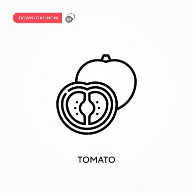 Domates basit vektör simgesi. Web sitesi veya mobil uygulama için modern, basit düz vektör çizimi